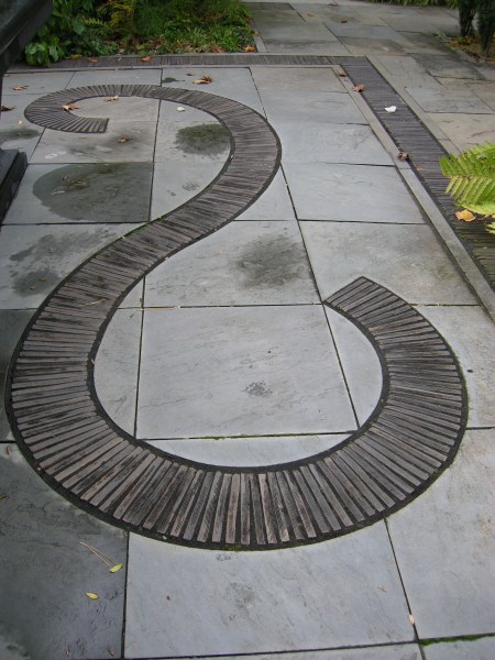 pattern in the floor of the Ruin Garden, Chanticleer 2011