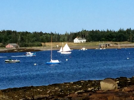 View from The Boathouse at the Claremont Hotel, Southwest Harbor Maine